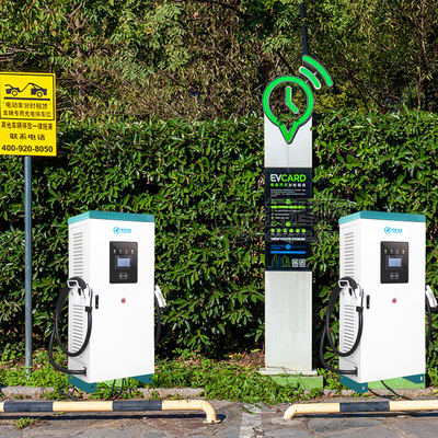 Carregador rápido DC 60kw EV com visor LCD Pistola de carregamento duplo