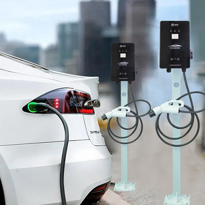 Carregador AC EV montado na parede 32A tipo 2 portátil Evse com display LCD