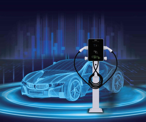 As estações do carregador de 30KW 100A EV com 5 medidores cabografam a arma